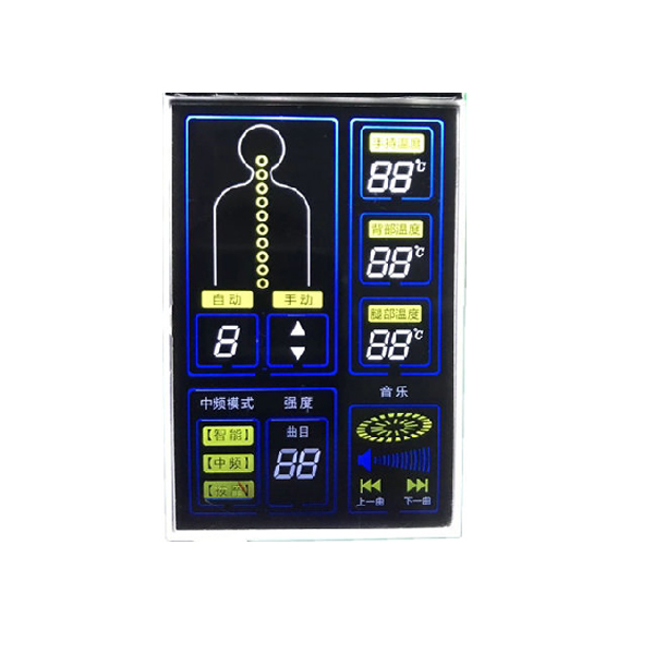 02 × 04 negative display segment code screen